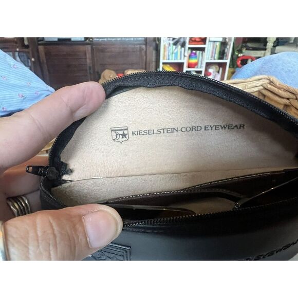 Authentic Kieselstein-Cord Black & Gold Alligator Sunglasses Leather Ear‎ frames - Picture 2 of 11